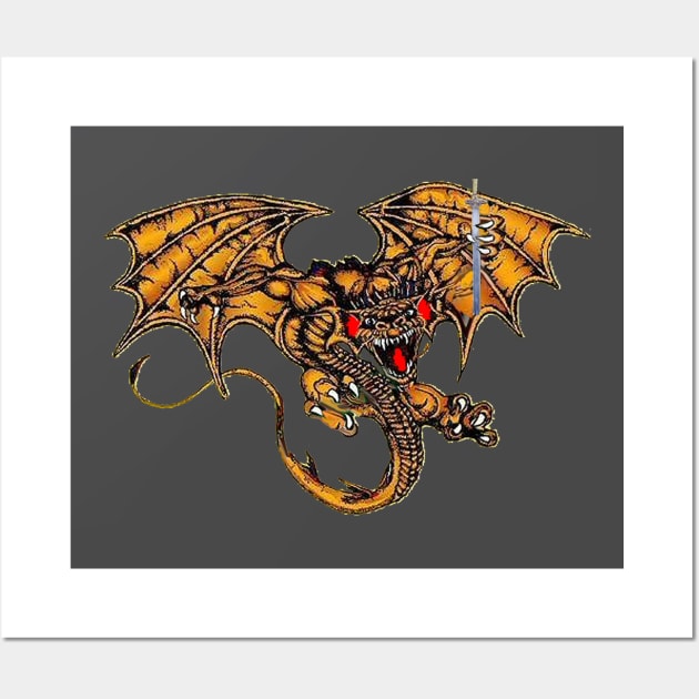 Dragon and the dagger Wall Art by Spacestuffplus